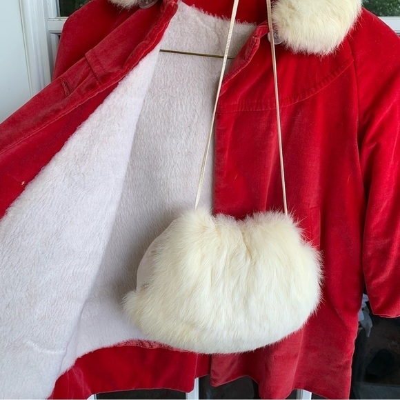 Vintage Girls Winter Coat with Hand Warmer Muff Sears Youth Jacket Size 5 - Picture 2 of 9